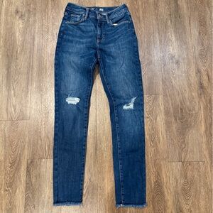 Girls Old Navy Distressed High Rise Rockstar Jeggings